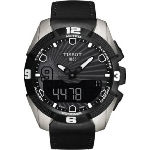 Bracelet de montre Tissot T610035306 Cuir Noir 22mm